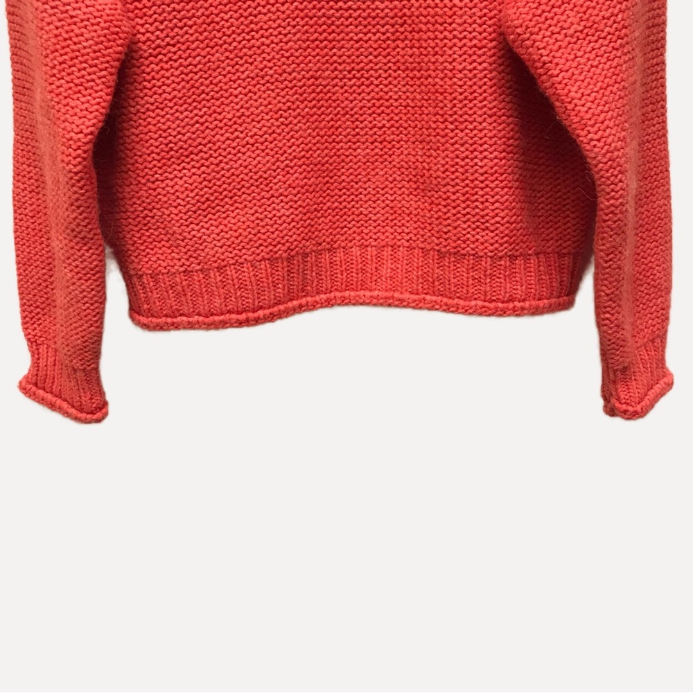 Anthropologie Mock Neck Knit Sweater Size XS Coral - Picture 4 of 10
